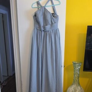 Light Blue Chiffon Maxi Dress